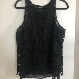 Black Express lace tank size L